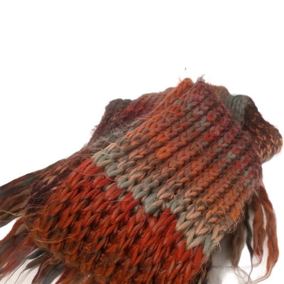 Chunky Knit Bohemian Scarf - Picture 2 of 7